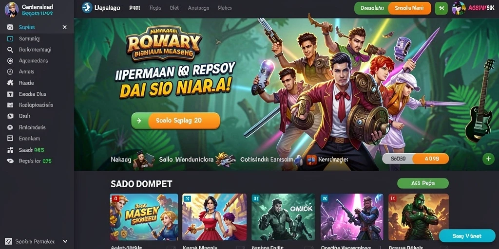 Gambar ketiga memperlihatkan berbagai karakter yang dapat dipilih dalam game.