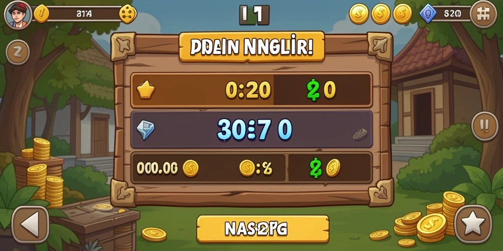 Menggambarkan suasana dalam level yang menantang dan seru.